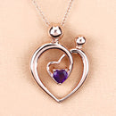 0.25 Carat Genuine Amethyst .925 Sterling Silver Pendant