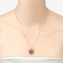 0.32 Carat Genuine Garnet .925 Sterling Silver Pendant
