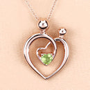 0.25 Carat Genuine Peridot .925 Sterling Silver Pendant