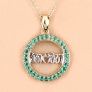 0.54 Carat Genuine Emerald .925 Sterling Silver Pendant