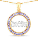 0.64 Carat Genuine Tanzanite .925 Sterling Silver Pendant