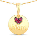 0.20 Carat Genuine Ruby .925 Sterling Silver Pendant