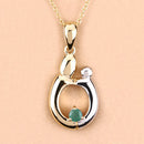 0.17 Carat Genuine Emerald .925 Sterling Silver Pendant
