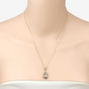 0.17 Carat Genuine Emerald .925 Sterling Silver Pendant