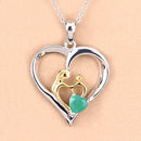 0.45 Carat Genuine Emerald .925 Sterling Silver Pendant