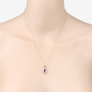 1.52 Carat Genuine Ruby and White Diamond 10K Yellow Gold Pendant