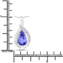 2.67 Carat Genuine Tanzanite and White Diamond 14K White Gold Pendant