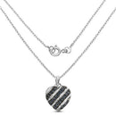 1.55 Carat Genuine Blue Sapphire and White Topaz .925 Sterling Silver Pendant