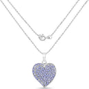 3.97 Carat Genuine Tanzanite .925 Sterling Silver Pendant