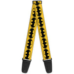 Guitar Strap - Bat Signal-3 Yellow Black Yellow