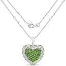 4.62 Carat Genuine Chrome Diopside .925 Sterling Silver Pendant