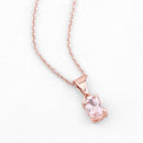 18K Rose Gold Plated 0.70 Carat Genuine Morganite .925 Sterling Silver Pendant