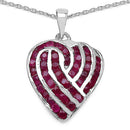 3.68 Carat Genuine Ruby .925 Sterling Silver Pendant