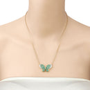 2.80 Carat Genuine Emerald and White Zircon .925 Sterling Silver Pendant