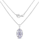 2.21 Carat Genuine Tanzanite .925 Sterling Silver Pendant
