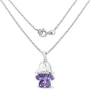 1.85 Carat Genuine Amethyst .925 Sterling Silver Pendant