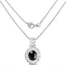 5.94 Carat Dyed Sapphire .925 Sterling Silver Pendant