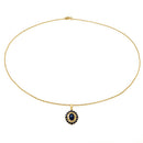 3.02 Carat Genuine Blue Sapphire .925 Sterling Silver Pendant