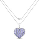 4.86 Carat Genuine Tanzanite .925 Sterling Silver Pendant