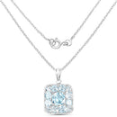 10.05 Carat Genuine Blue Topaz .925 Sterling Silver Pendant
