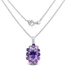 7.24 Carat Genuine Amethyst .925 Sterling Silver Pendant