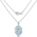 10.06 Carat Genuine Blue Topaz .925 Sterling Silver Pendant