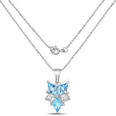 4.65 Carat Genuine Blue Topaz .925 Sterling Silver Pendant