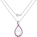 0.50 Carat Created Ruby .925 Sterling Silver Pendant