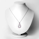 0.50 Carat Created Ruby .925 Sterling Silver Pendant