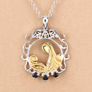 0.12 Carat Genuine Blue Sapphire .925 Sterling Silver Pendant