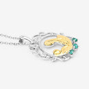 0.09 Carat Genuine Emerald .925 Sterling Silver Pendant