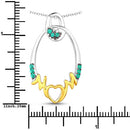 0.15 Carat Genuine Emerald .925 Sterling Silver Pendant