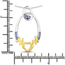 0.18 Carat Genuine Tanzanite .925 Sterling Silver Pendant