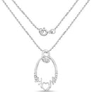 0.14 Carat Genuine White Diamond .925 Sterling Silver Pendant