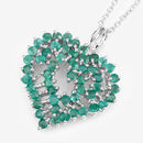 1.53 Carat Genuine Emerald .925 Sterling Silver Pendant