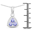 0.69 Carat Genuine Tanzanite .925 Sterling Silver Pendant