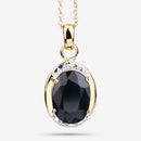 7.50 Carat Genuine Black Sapphire .925 Sterling Silver Pendant