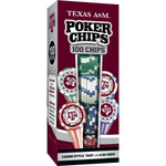 Texas A&M Aggies 100 Piece Poker Chips