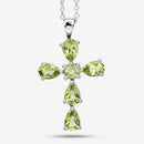 2.24 Carat Genuine Peridot .925 Sterling Silver Pendant