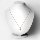 0.70 Carat Genuine Morganite .925 Sterling Silver Pendant
