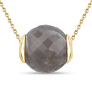 16.79 Carat Genuine Grey Moonstone .925 Sterling Silver Pendant