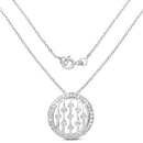 0.53 Carat Genuine White Diamond .925 Sterling Silver Pendant
