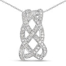 0.54 Carat Genuine White Diamond .925 Sterling Silver Pendant
