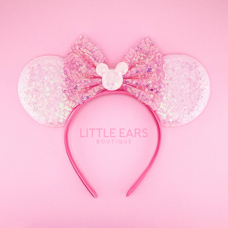Pastel Pink Iridescent Mickey Ears