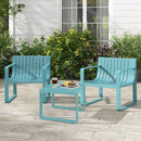 Patio Chairs Set of 2 with Curved Backrests and Seats