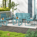 Patio Chairs Set of 2 with Curved Backrests and Seats
