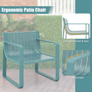 Patio Chairs Set of 2 with Curved Backrests and Seats
