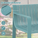 Patio Chairs Set of 2 with Curved Backrests and Seats