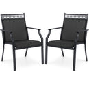 Patio Chairs Set of 2 with All Weather Breathable Fabric