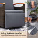 Swivel Reclining Chaise Lounge Set with Adjustable Backrest